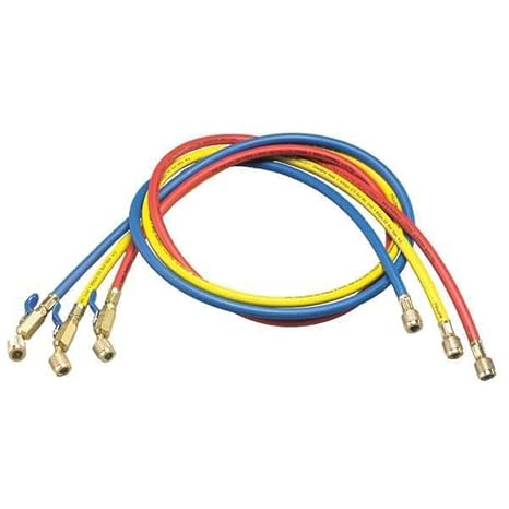 Manifold Hose Set, Low Loss, Connection Size 1/4 in Female, 0 Deg Angle, Number of Hoses 3, 60 in L - 1 Each