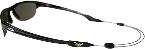 Cablz Zipz Adjustable Eyewear Retainer | Adjustable, Lightweight, Low Profile, Off-The-Neck Eyewear Retainer Strap | Clear
