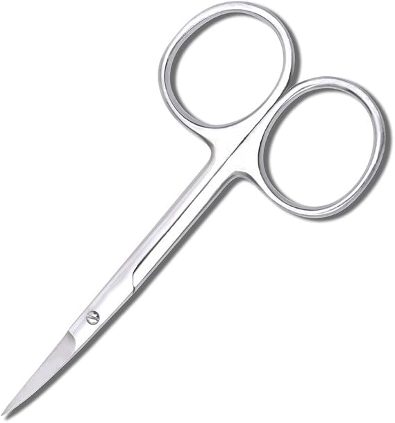 Threadnanny Embroidery Scissors Curved Pointed Tip Sharp Metal Precision - Small Sewing Scissors for Cross-stitching, Crafts, More - Needlepoint Sheers Made From German Stainless Steel 3.5 Inch