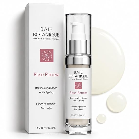 Baie Botanique - Rose Renew Hyaluronic Acid Serum - Replenishes, Smooths Fine Lines & Plumps Skin - Regenerating Serum - Anti-Ageing - Ideal For Normal to Dry Skin Types - 30ml