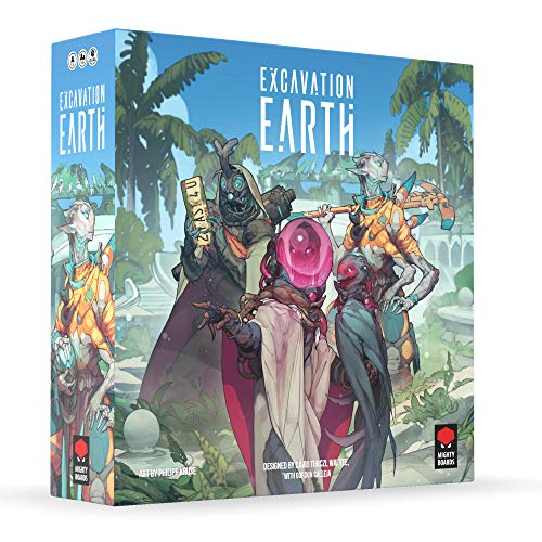 Mighty Boards Excavation Earth Board Game | Strategy Board Game | Board Game for Adults and Teens | Adventure Game | Ages 14 and up | 1 to 4 Players | Average Playtime 30-90 Minutes | Mighty Boards