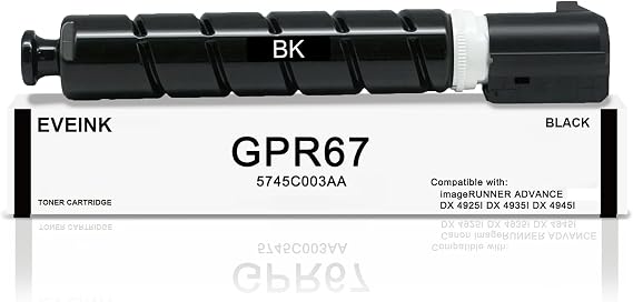 EVEINK High Yield GPR67 GPR-67 Black Toner Cartridge 5745C003AA