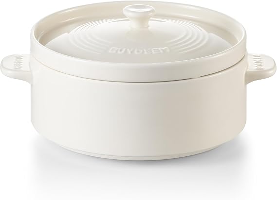BUYDEEM A513 Ceramic Steam Pot for G32 Food Steamer, 1.5L, White | Extraction Pot, Healthy Steam Cooking, Nutrient-Rich Broth, Impact-Resistant Ceramic