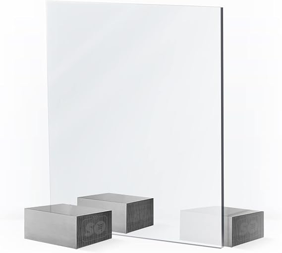 SPEEDYORDERS Two Way Mirror 2 Way Acrylic Mirror Sheet - 2 Way Mirror See Through Mirror - Plexiglass Sheet - Smart Mirror - Two Way Mirror - Made in USA 1/8" 10x10 Inches