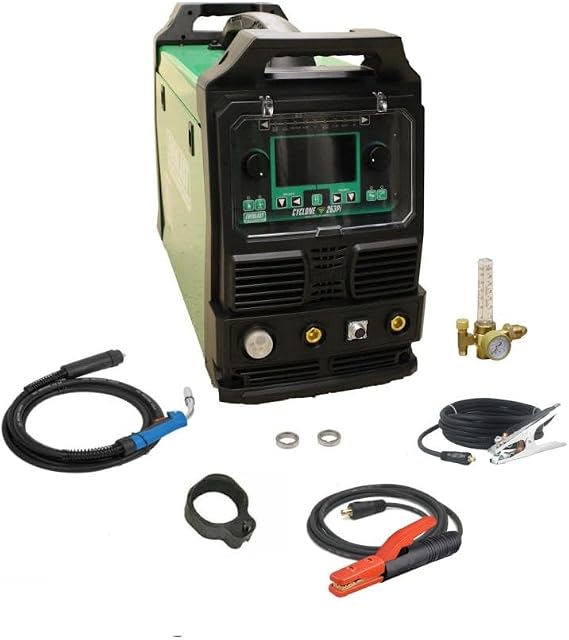 Everlast Cyclone 253DPi Single/Double Pulse MIG/DC Lift TIG/DC Stick Welder Digital IGBT Inverter-Based Design, 120/240V