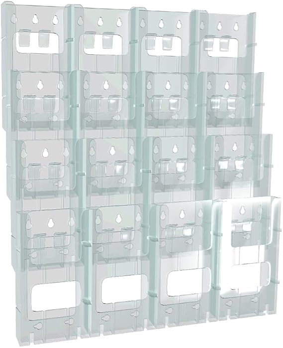Azar Displays 252324 16-Pocket Trifold Size Wall Mount Display