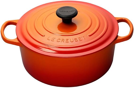 Le Creuset Enameled Cast Iron Signature Round Dutch Oven, 5.5 qt., Flame
