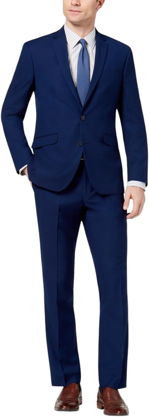 Kenneth Cole REACTION Mens Performance Fabric Slim Fit Suit