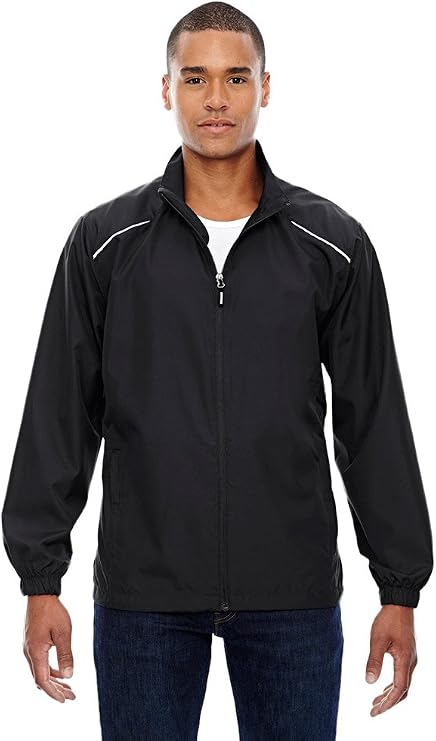 Core 365 Men's Motivate Unlined Lightweight Jacket, Large, Black 703