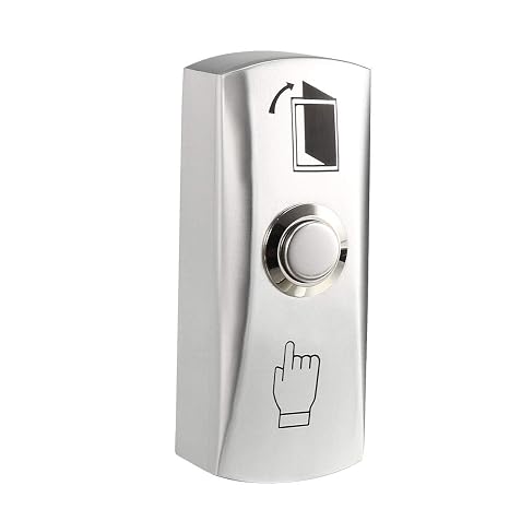 uxcell Door Release Button Push to Exit Resettable NO/COM Switch for Access Control 82mmx32mm Panel Zinc Alloy 12V 3A