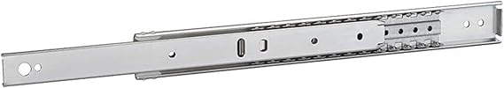 Drawer Slide, 3/4 Extension, Latch, PK2
