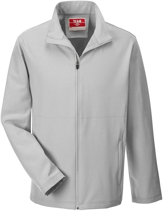 Team 365 Mens Leader Soft Shell Jacket (Large, Sport Silver)