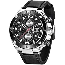 BENYAR Mens Watches Chronograph Date Waterproof Sports Watches Leather Strap Business Wrist Watches