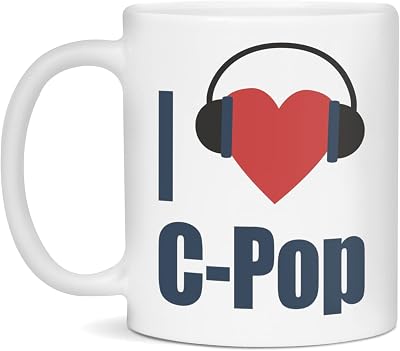 I Love C-Pop Mug | C-Pop Music, 11-Ounce White