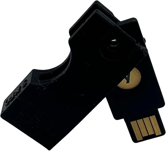 Yubikey Protector Flip Case Keychain Holder (5 NFC / 5C NFC) (Black, 5 NFC)