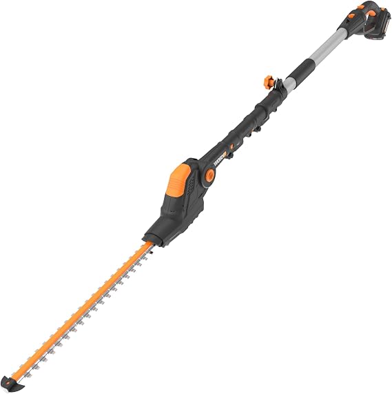 WORX Cordless Pole Hedge Trimmer, 20V 20" Bush Trimmer, WG252.9