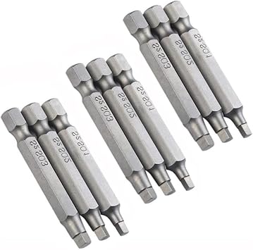 3 Sets 3pcs Magnetic Square Head Bits Square Screw Drive Bit Set 1/4-Inch Shank Square Tip Bit Square Head Screwdriver Bits SQ1 SQ2 SQ3 2 Inch Length