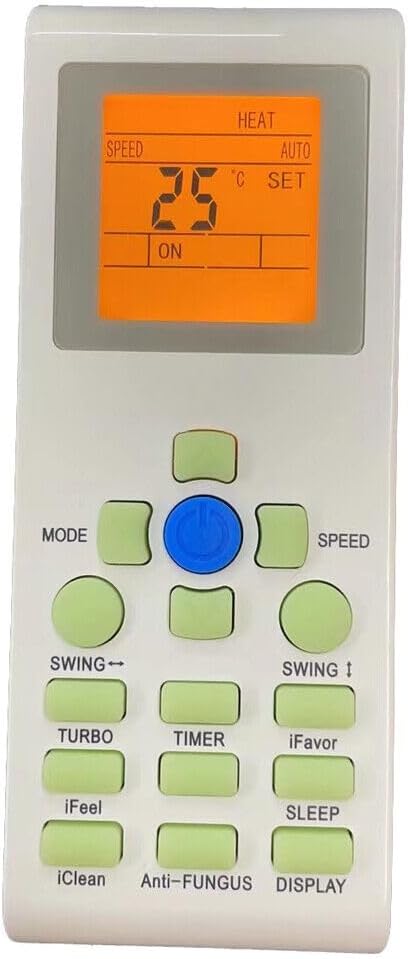 YKR-P101E fit for AUX Vise LED AC Remote Control YKR-P001E with Heat