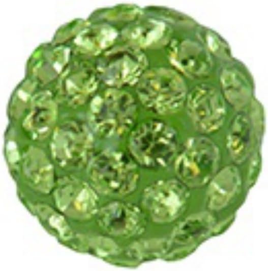 Studex Sensitive Large 8mm Peridot Crystal Fireball Stainless Steel Stud Earrings