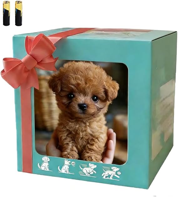 an Electronic pet Dog that can Walk and Wag its Tail! Automatic Movement, Realistic Interaction, Gift Packaging Box Included (S)