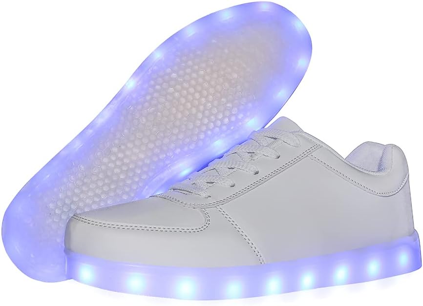 YuanRoad ユニセックス LED シューズ ライトアップ スニーカー USB充電ダンスシューズ