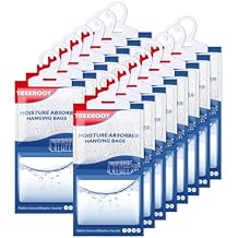 15 Pack Moisture Absorbers for Closet, 9.8OZ Hanging Closet Dehumidifier Bags, Hanging Humidity Absorber in Wardrobes, Kitchens and Bathrooms, Fragrance Free Portable Moisture bags