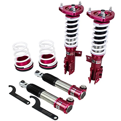 Godspeed MSS0102-B MonoSS Coilover Lowering Kit, Fully Adjustable, Ride Height, Spring Tension And 16 Click Damping, compatible with Kia Forte TD 2010-13
