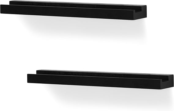 Vinyl Record Shelf Wall Mount,Record Album Display Holder,2 Pack