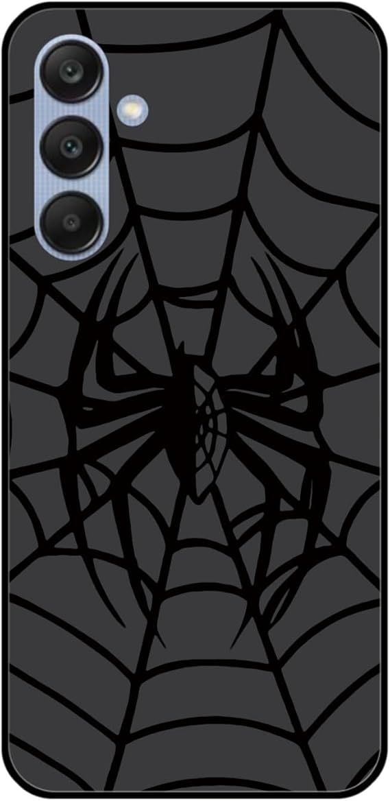 Cute Phone Case Compatible for Samsung Galaxy A15, White Spider Web Halloween Designed Soft TPU Anti-Fall Anti-Scratch Shockproof Bumper Protective Phone Cover for Samsung Galaxy A15
