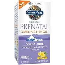 Garden of Life Prenatal DHA Omega 3 Fish Oil Supplement - Minami Natural Prenatal, Lemon, 30 Softgels