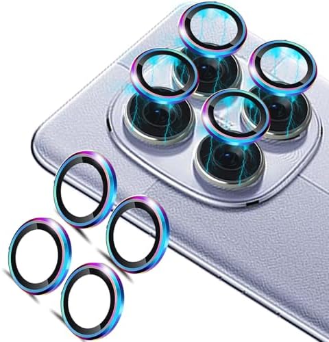 Zeking 2 Set for Xiaomi Redmi Note 14 Pro 4G 5G Camera Lens Protector, Scratch-Resistant HD Clarity Ultra-Thin 9H Tempered Glass with Aluminum Edging, Individual Metal Lens Cover Color