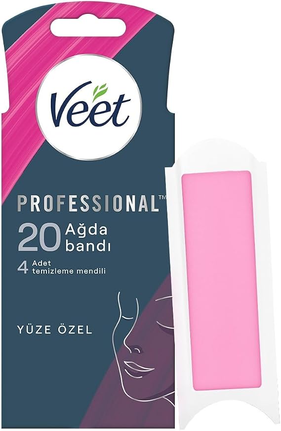 Veet Easy Gelwax Teknoloji Normal Ciltler İçin Yüze Özel Sir Ağda Bandı (1 x 20 Adet)