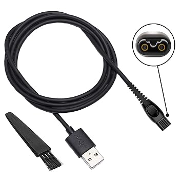 INVODA Shaver Power Cord for Norelco QP2520 Shaver Replacement Charger One blade QP2520 / 90 QP2520 / 72 QP2520 / 70 A00390 Electric Trimmer and Shaver Charging Cable