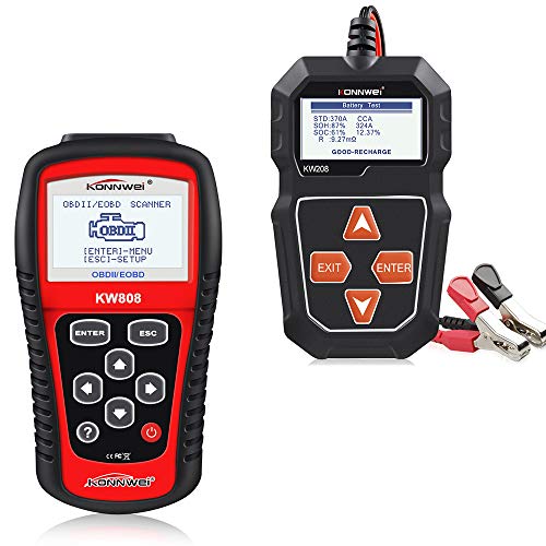 KW808 OBD2 Scanner  KW208 12V Battery Tester