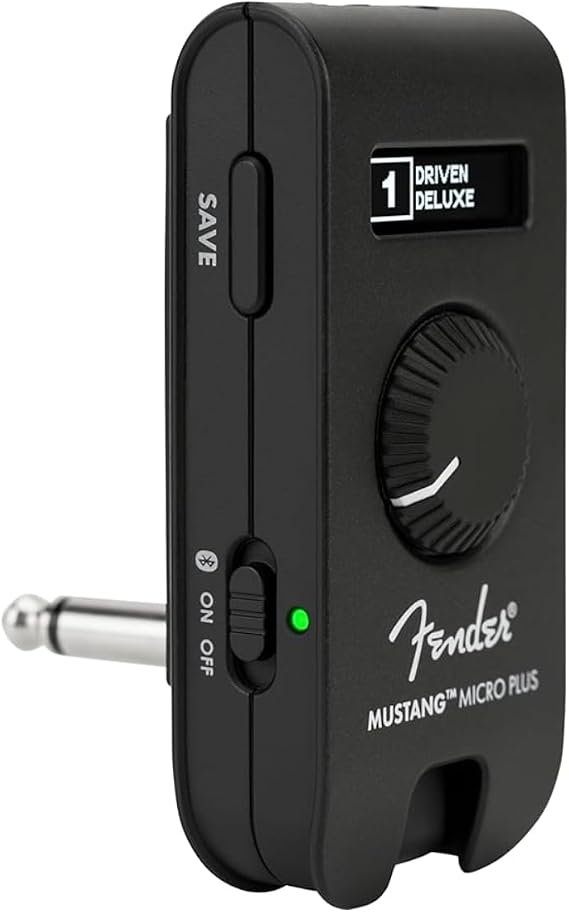 Fender Mustang Micro Plus Headphone Guitar Amplifier, Bluetooth, USB | 25 Effects, 100 Presets, Onboard Tuner, Bluetooth, USB Recording, Tone App