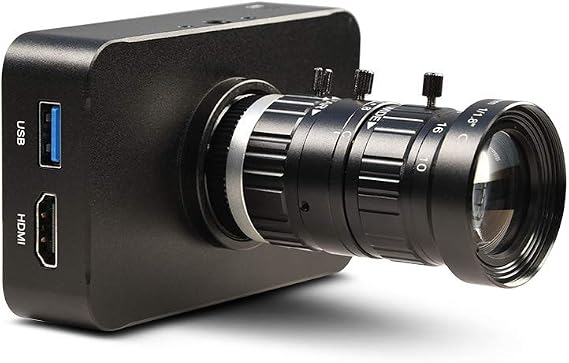 MOKOSE 4K HDMI Industry Camera C/CS-Mount Teaching Webcam with 10-50MM Telephoto Zoom Manual Lens