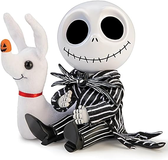 The Ashton-Drake Galleries Disney Tim Burton's The Nightmare Before Christmas Terrifying Tots Figure Collection, 4 Inch Halloween Collectible Figurines (Jack Skellington)