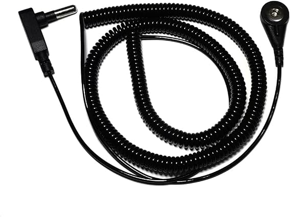 Grounding Coil Cords, Replacement Grounding Cable for Grounding Sheets, Mats, Pillowcase, Pads, Wrist Straps (16ft)