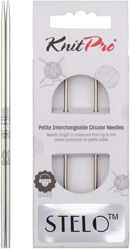KnitPro Stelo Petite Interchangeable Tips 2" (5cm) | US Size 1 (2.25mm)