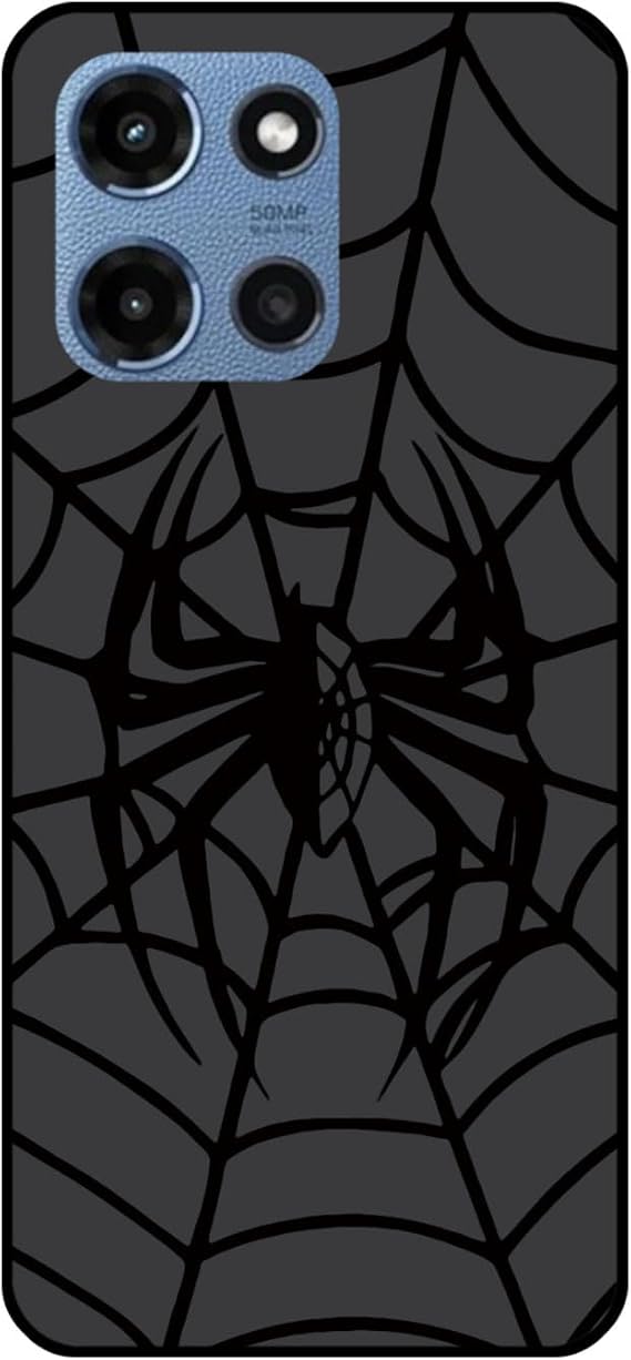 Cute Phone Case Compatible for Motorola Moto Edge 2024, Spider Web Halloween Designed Soft TPU Anti-Fall Anti-Scratch Shockproof Bumper Protective