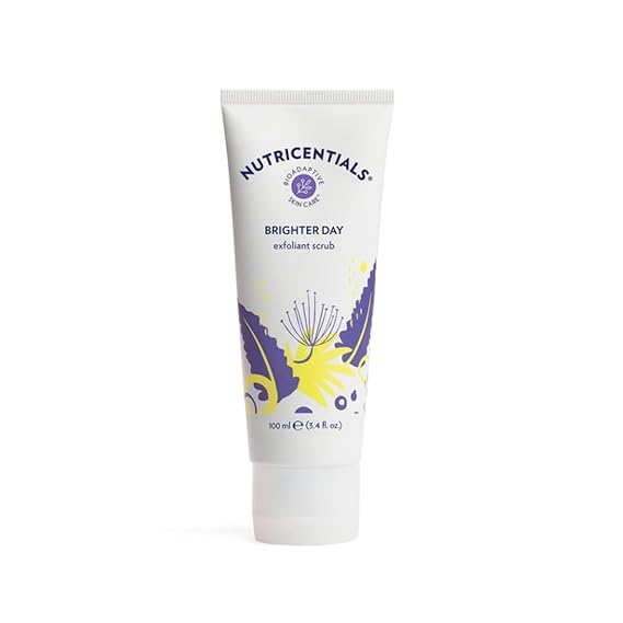 Nu Skin Nutricentials Brighter Day Exfoliant Scrub | 3.4 Fl Oz | Pomegranate Enzymes & Natural Exfoliating Minerals | Aloe Vera soothes | All skin types.