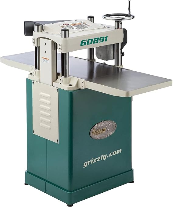 Grizzly Industrial G0891-15" 3 HP Fixed-Table Planer with Helical Cutterhead