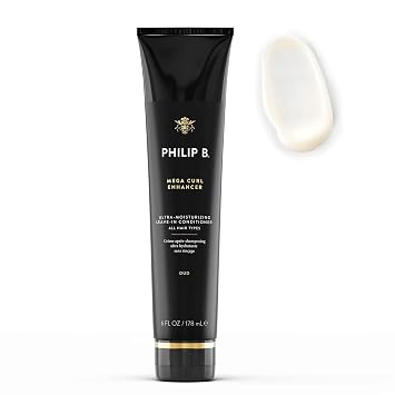 PHILIP B Mega Curl Enhancer, 6 fl. oz. (178 ml) - Ultra-Moisturizing Leave-in Conditioner, Repairs Dry Strands, Tames Frizz