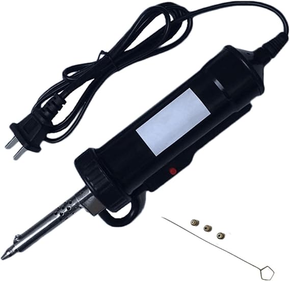 30W 120V Electric Vacuum Solder Sucker Portable Repairing Iron Tool, Desoldering Pump Iron Soldering Tools,Automatic Suction tin Tools (Size:US Plug)