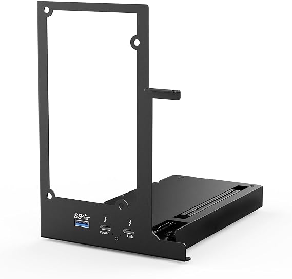 eGPU Enclosure Thunderbolt 3/4, USB4 PD 85W Charging, Daisy Chain, 40Gbps Rate Support, External GPU Dock Station, Supports NVIDIA/AMD PCIE, DC/SFX/ATX/Flex Power