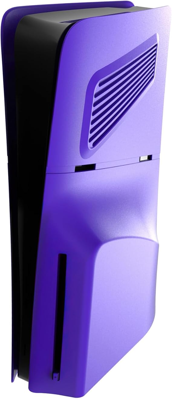 Cover Plate Protective Shell Panel Replacement Faceplate Backplate with Cooling Vent for PS5 Slim Console Disc Edition Compatible with Playstation 5 Accessories B Purple