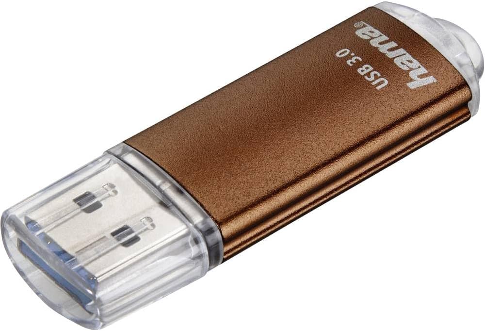 Hama 128 GB USB 3.0 Data Stick 90 MBs Data Transfer USB Stick with Eyelet for Attaching to Key Ring Memory Stick Memory Stick with Locking Cap e.g. for WindowsMacBook Bronze