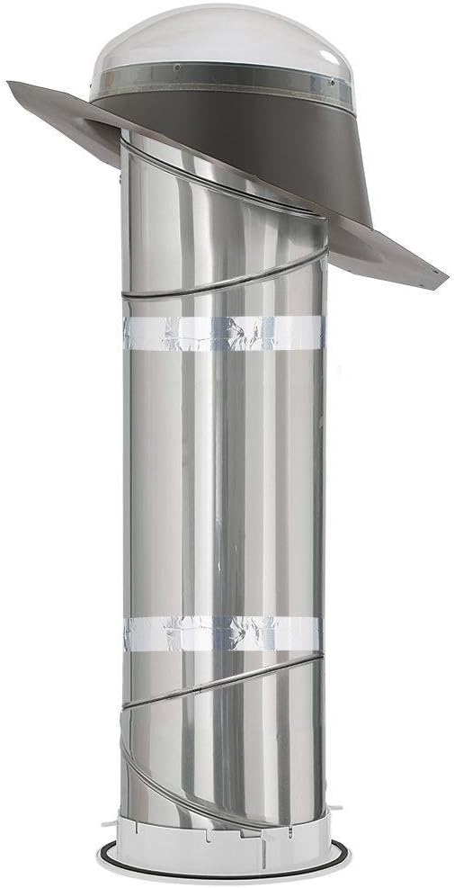 Velux TMR 014 1000 Sun Tunnel, 14" Tubular Skylight Impact Polycarbonate Dome w/Pitched Flashing & Rigid Tunnel