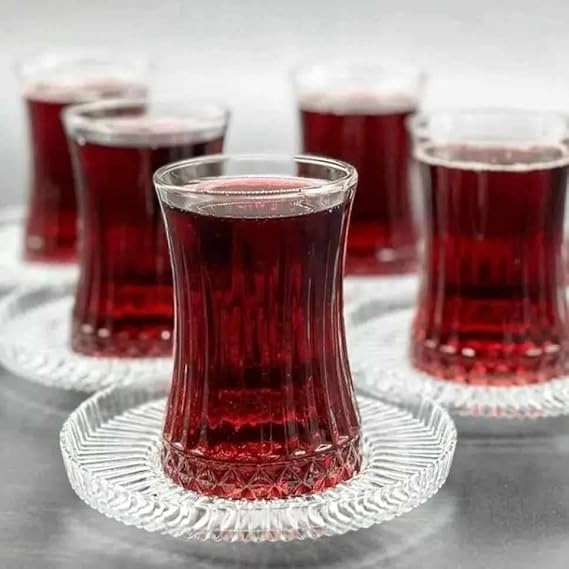 Paşabahçe Elysia Çay Takımı Seti 12 Parça Set Rinana Çay Tabağı 42901