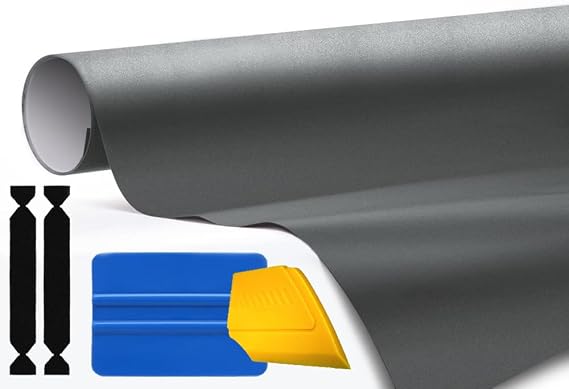 3M 1080 Matte Dark Gray Air-Release Vinyl Wrap Roll Including Toolkit (1ft x 5ft)